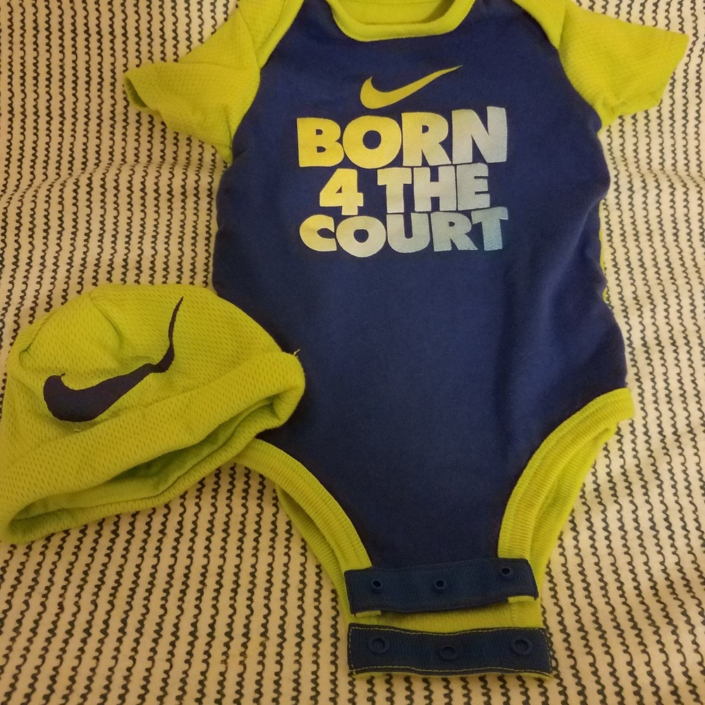 Nike onesie and hat